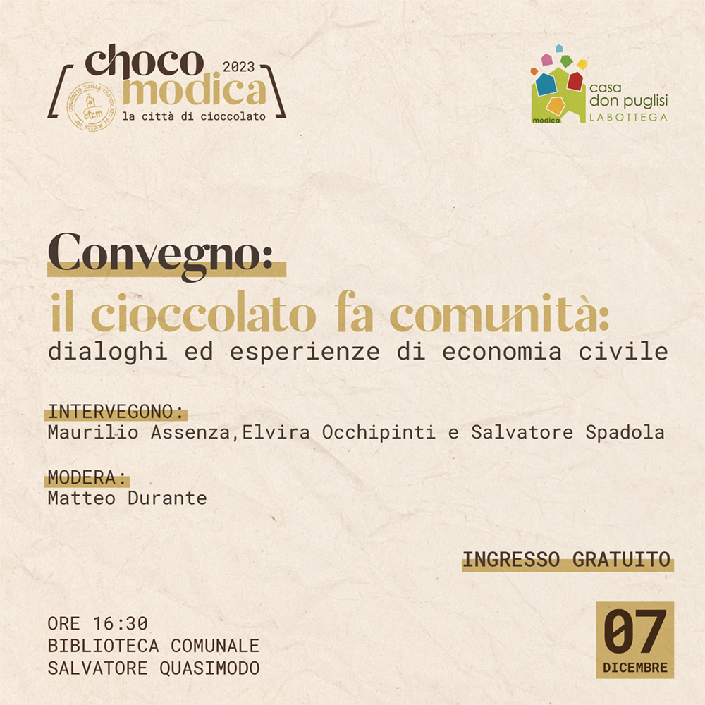Il cioccolato fa comunità - Convegno